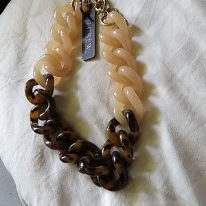 JCREW LUCITE CHAIN LINK NECKLACE,NWT